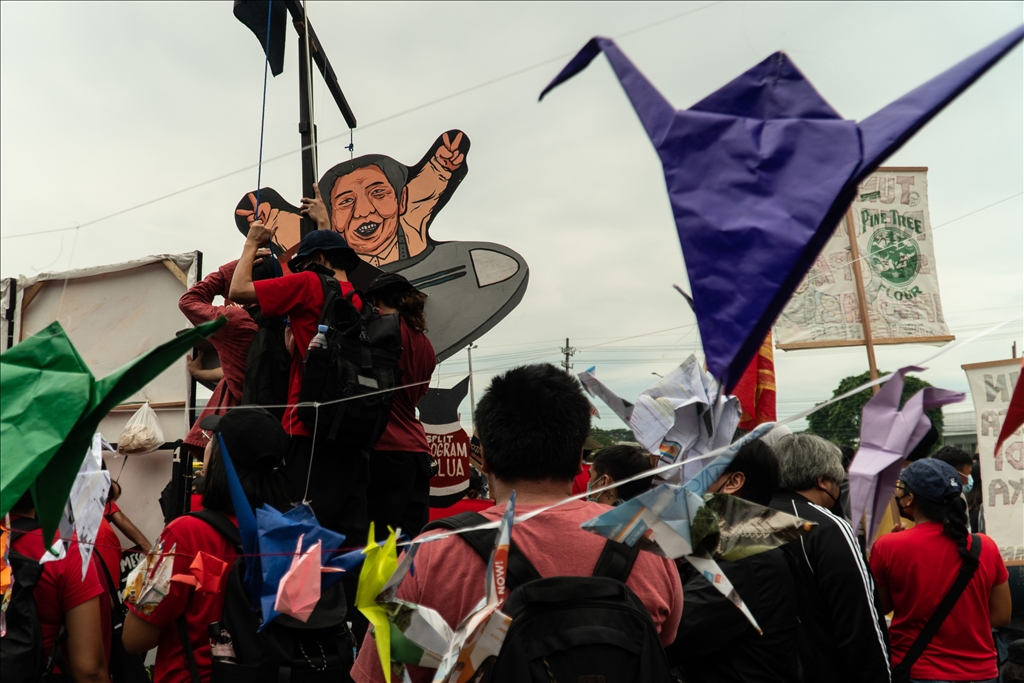 Various groups hold protest for extra wages, livelihoods, welfare and non-violence in Philippines