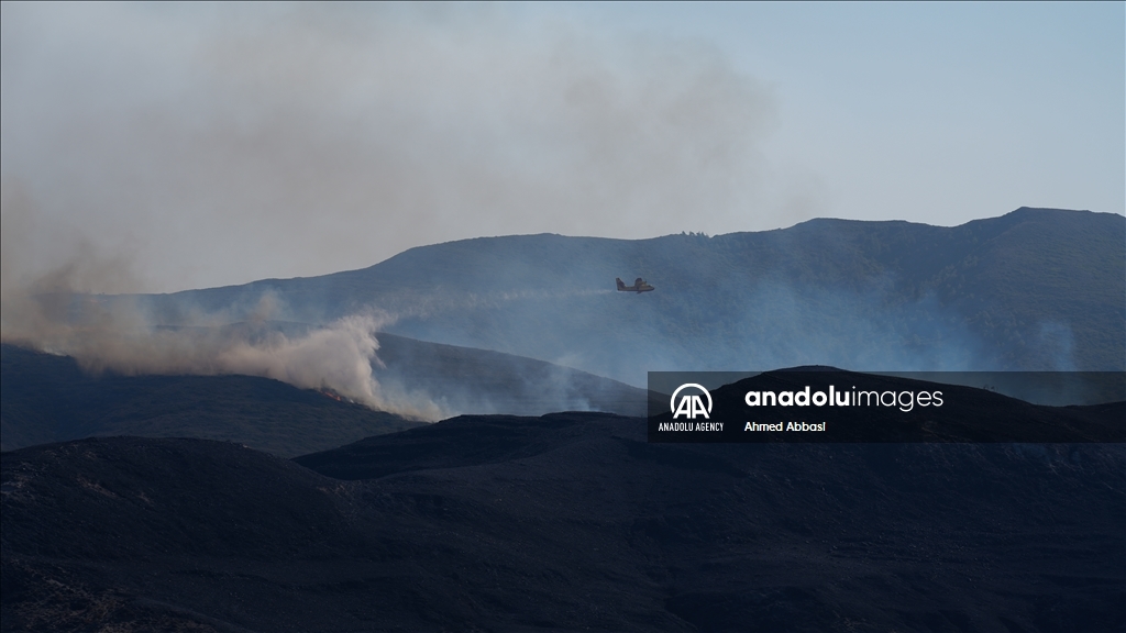 Greece continues fight against wildfires on islands of Rhodes