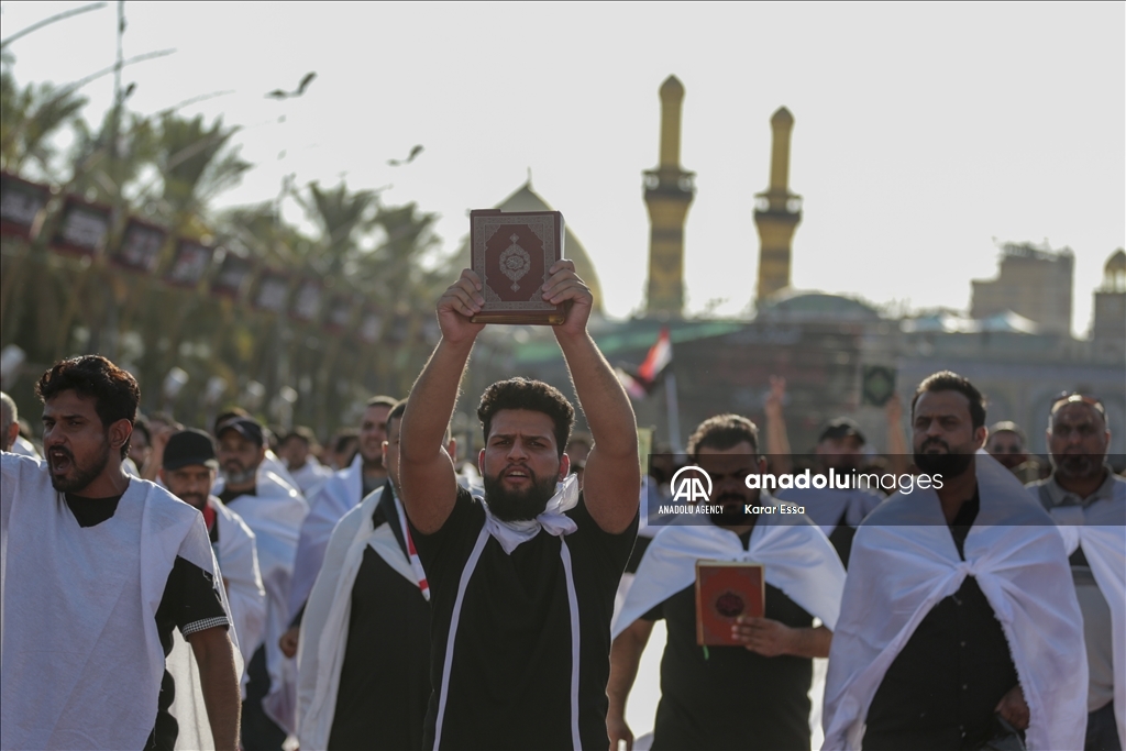 Protest in Iraq's Karbala against the burning of Quran in Denmark and Sweden