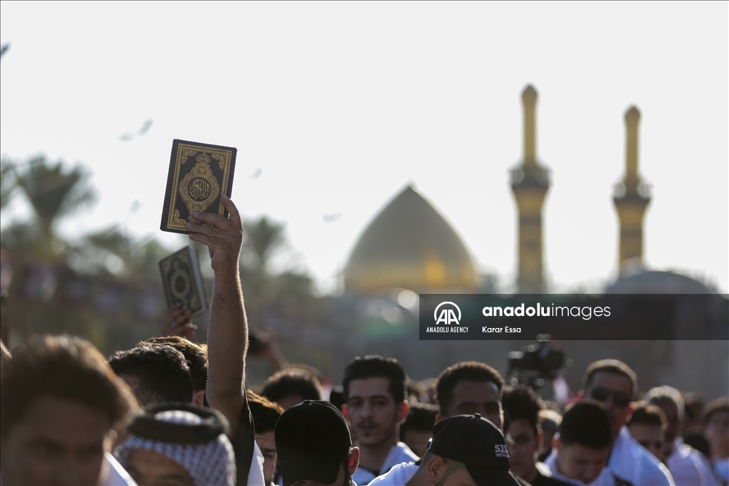 Protest in Iraq's Karbala against the burning of Quran in Denmark and Sweden
