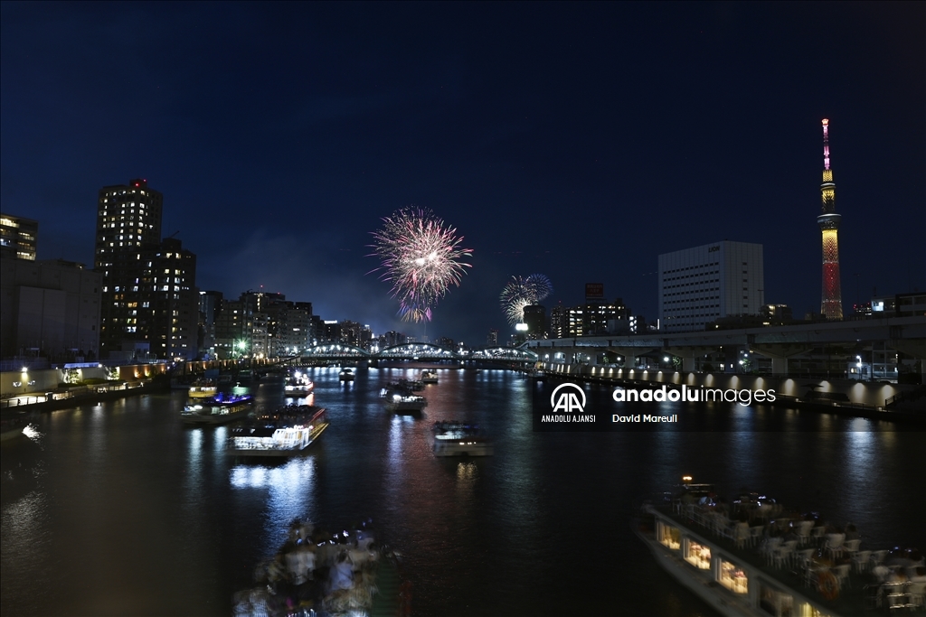 Tokyo'daki 2023 Sumidagawa Havai Fişek Festivali