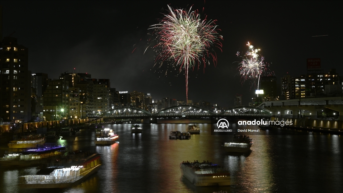 Tokyo'daki 2023 Sumidagawa Havai Fişek Festivali