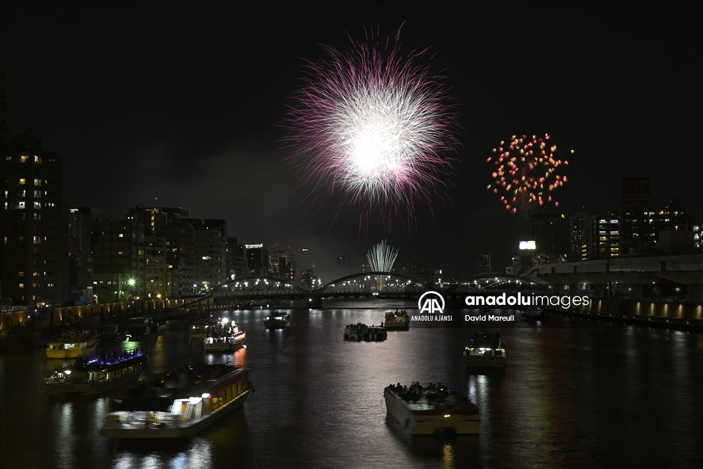 Tokyo'daki 2023 Sumidagawa Havai Fişek Festivali