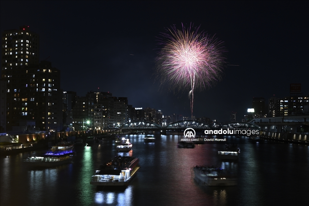 Tokyo'daki 2023 Sumidagawa Havai Fişek Festivali