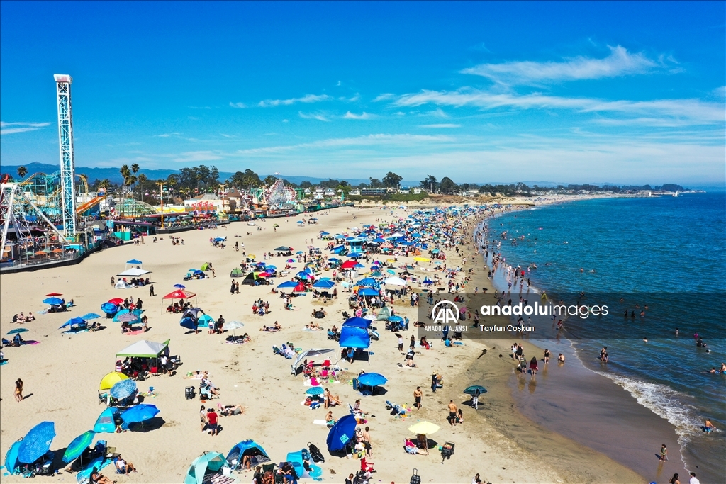 Kaliforniya'daki Santa Cruz plajı