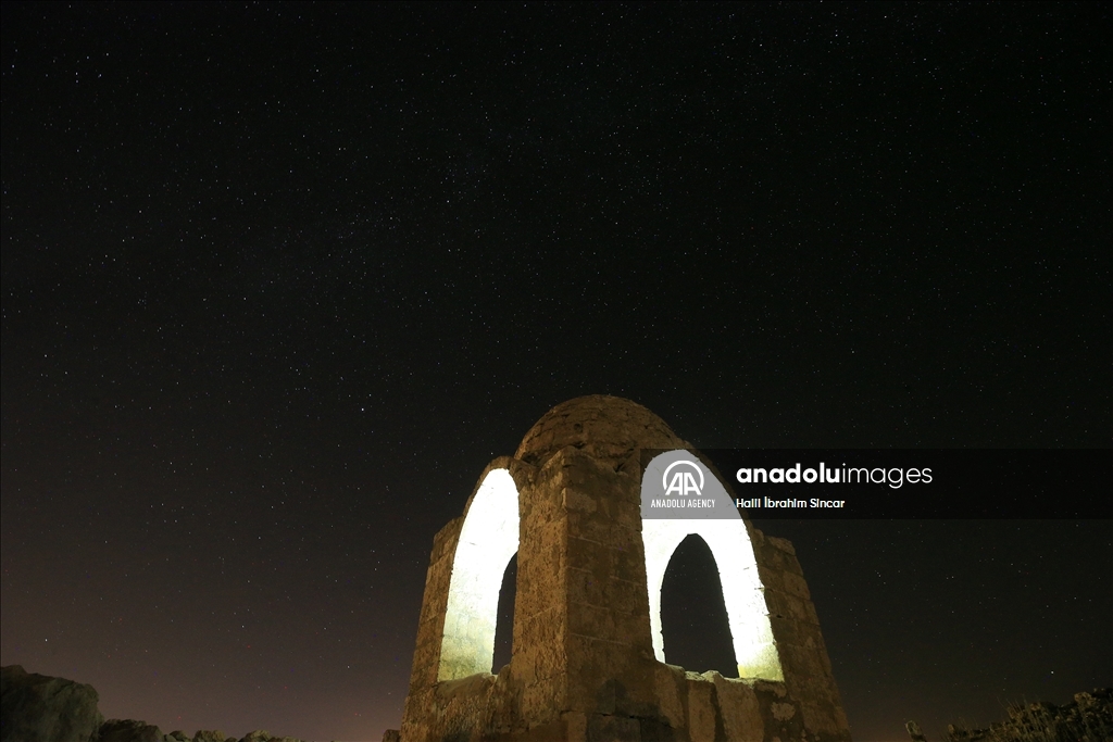Perseid meteor shower in Mardin