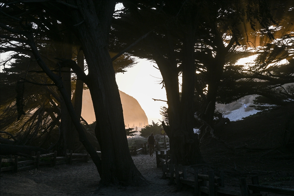 Pfeiffer Beach during sunset in California