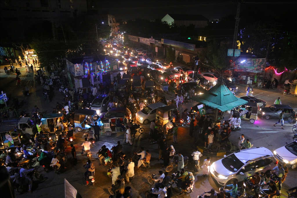 76th Independence Day celebrations in Pakistan's Hyderabad