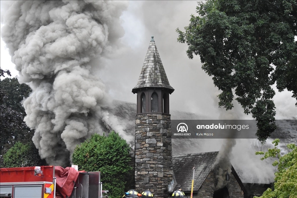 Fire breaks out at church in Montclair, New Jersey