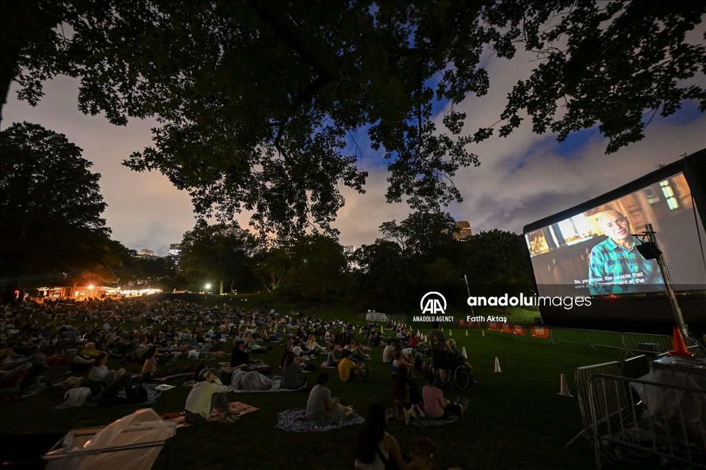 Outdoor screening of 'Wild Life' at Central Park Film Festival in NYC