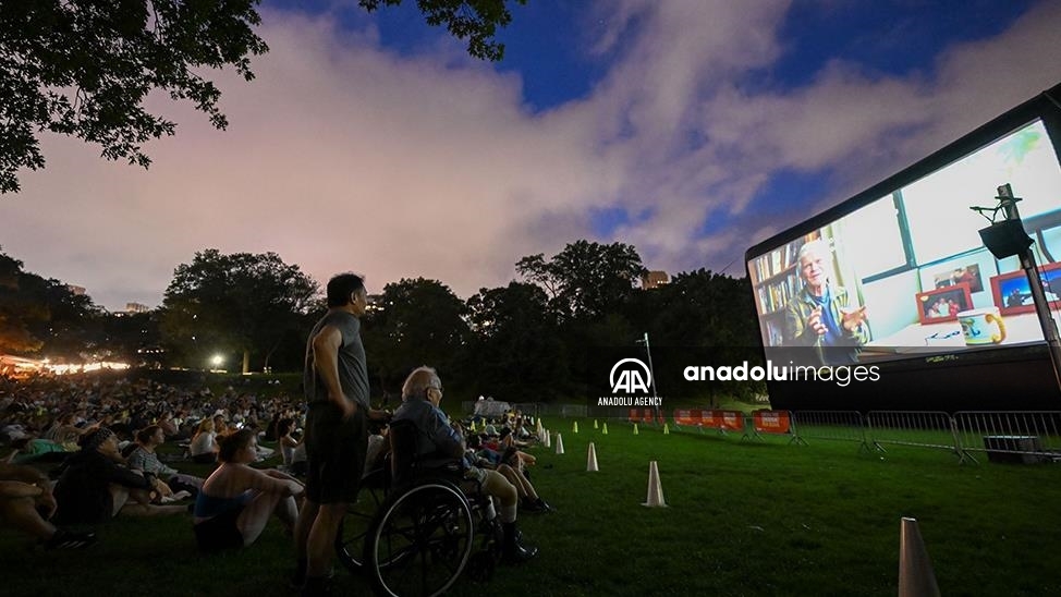 Outdoor screening of 'Wild Life' at Central Park Film Festival in NYC