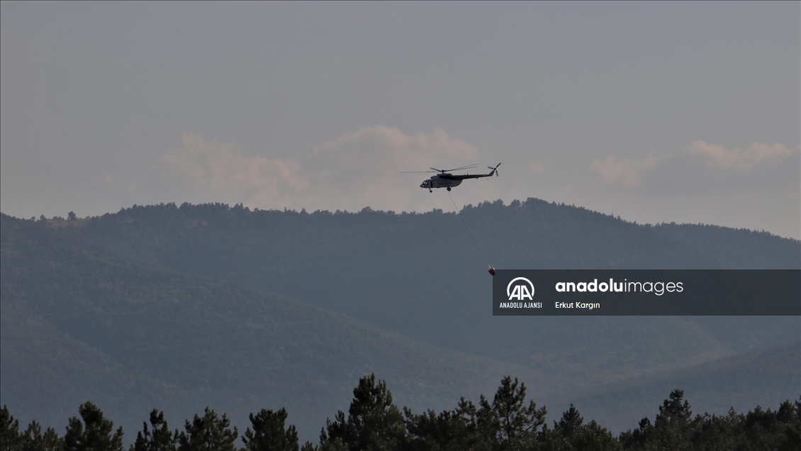 Kastamonu'da çıkan yangına müdahale ediliyor