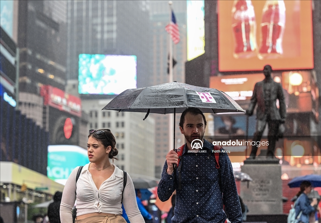 New York'ta yağmurlu hava
