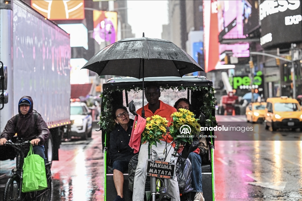 New York'ta yağmurlu hava