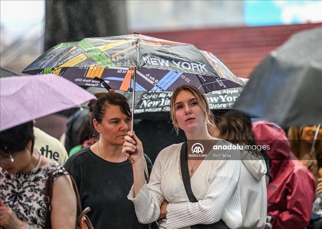 New York'ta yağmurlu hava