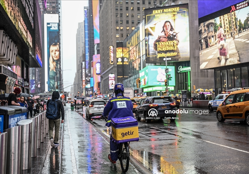 New York'ta yağmurlu hava
