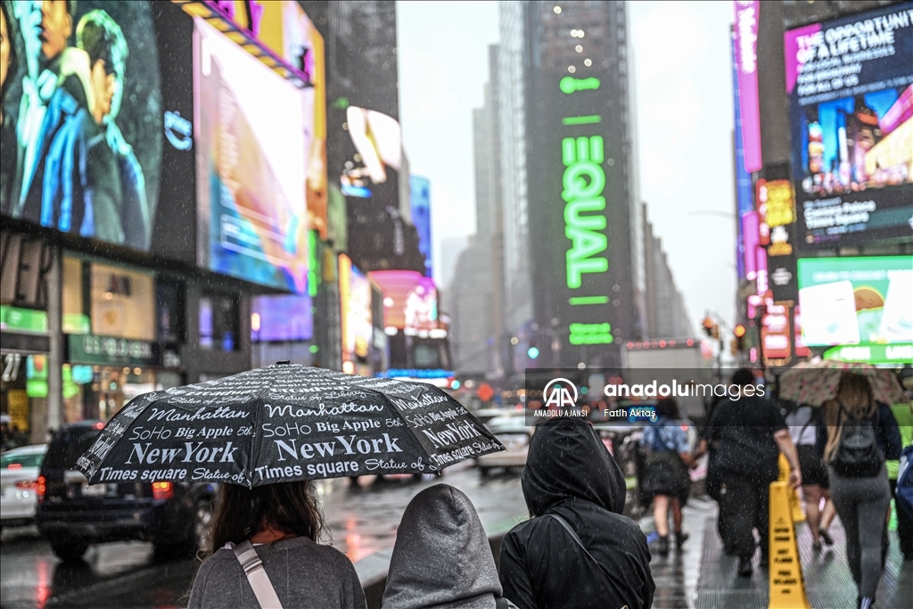 New York'ta yağmurlu hava