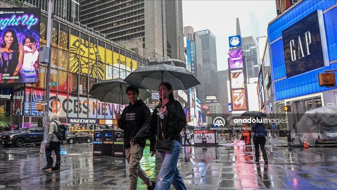 New York'ta yağmurlu hava