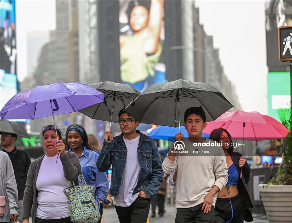 New York'ta yağmurlu hava
