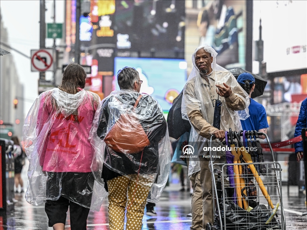 New York'ta yağmurlu hava