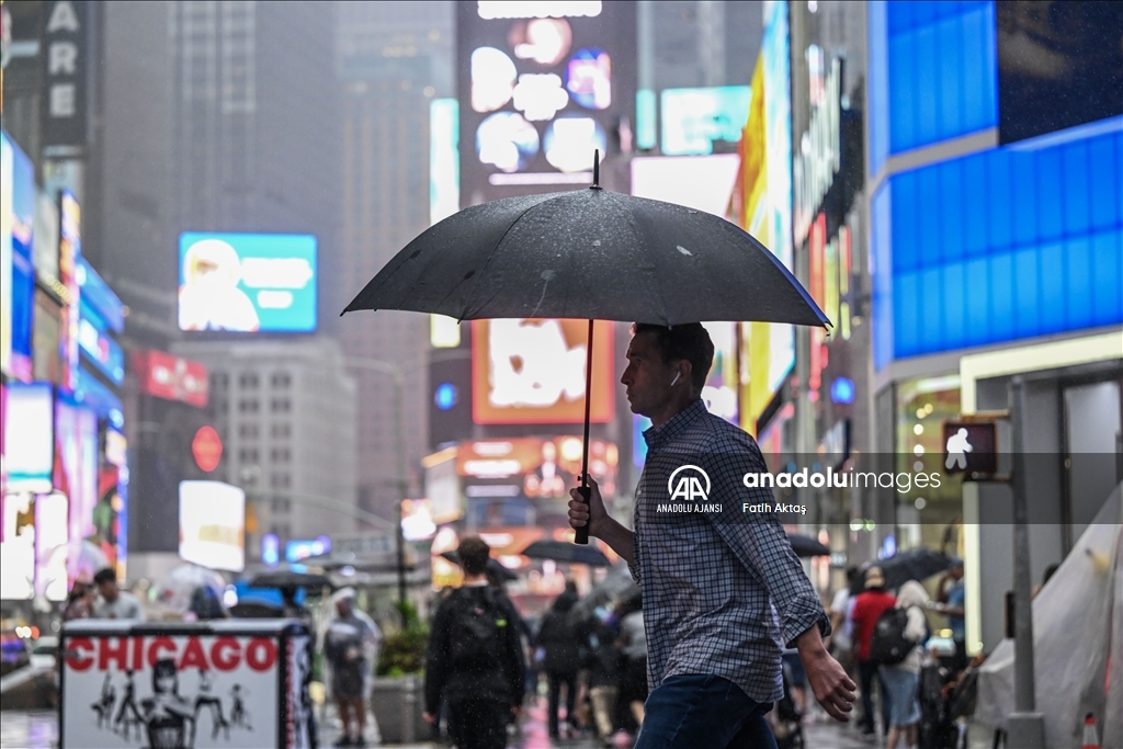 New York'ta yağmurlu hava