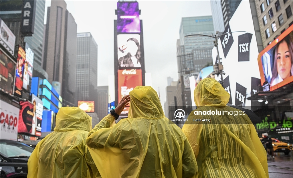 New York'ta yağmurlu hava