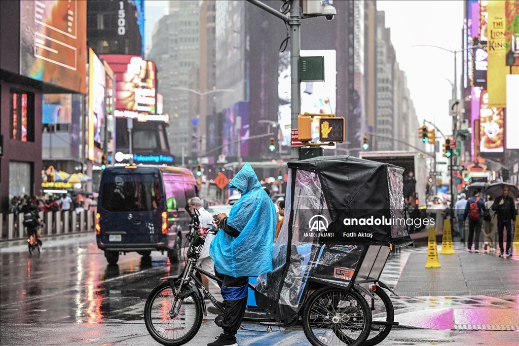 New York'ta yağmurlu hava