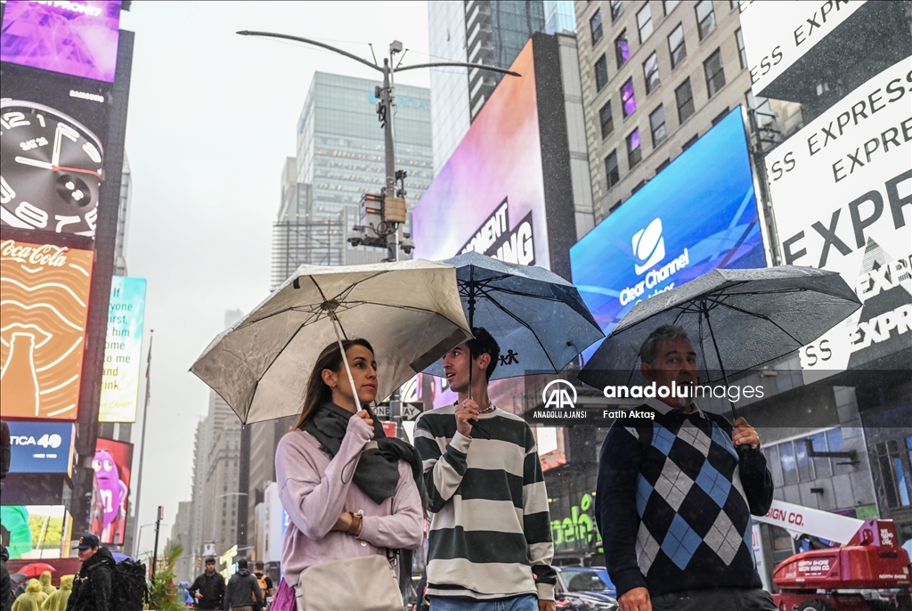 New York'ta yağmurlu hava