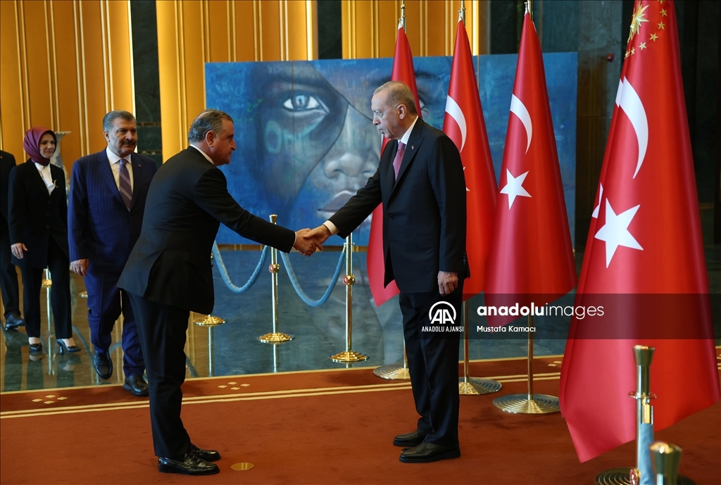 Cumhurbaşkanı Erdoğan, 30 Ağustos Zafer Bayramı tebriklerini kabul etti