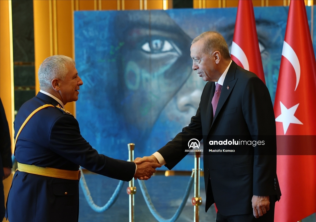 Cumhurbaşkanı Erdoğan, Büyük Zafer'in 101'inci yılı dolayısıyla tebrikleri kabul etti