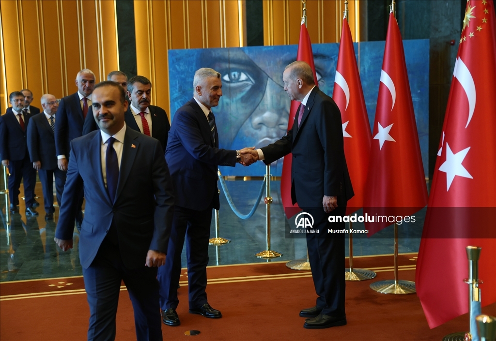 Cumhurbaşkanı Erdoğan, Büyük Zafer'in 101'inci yılı dolayısıyla tebrikleri kabul etti