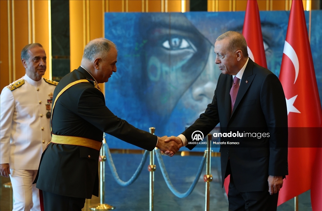 Cumhurbaşkanı Erdoğan, Büyük Zafer'in 101'inci yılı dolayısıyla tebrikleri kabul etti