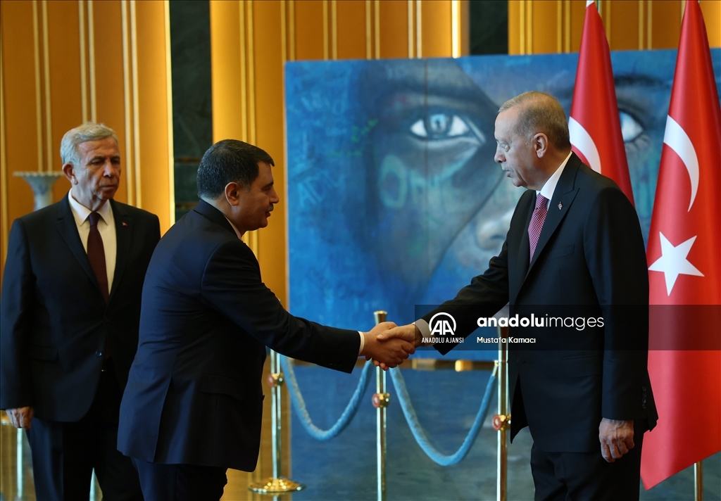 Cumhurbaşkanı Erdoğan, Büyük Zafer'in 101'inci yılı dolayısıyla tebrikleri kabul etti
