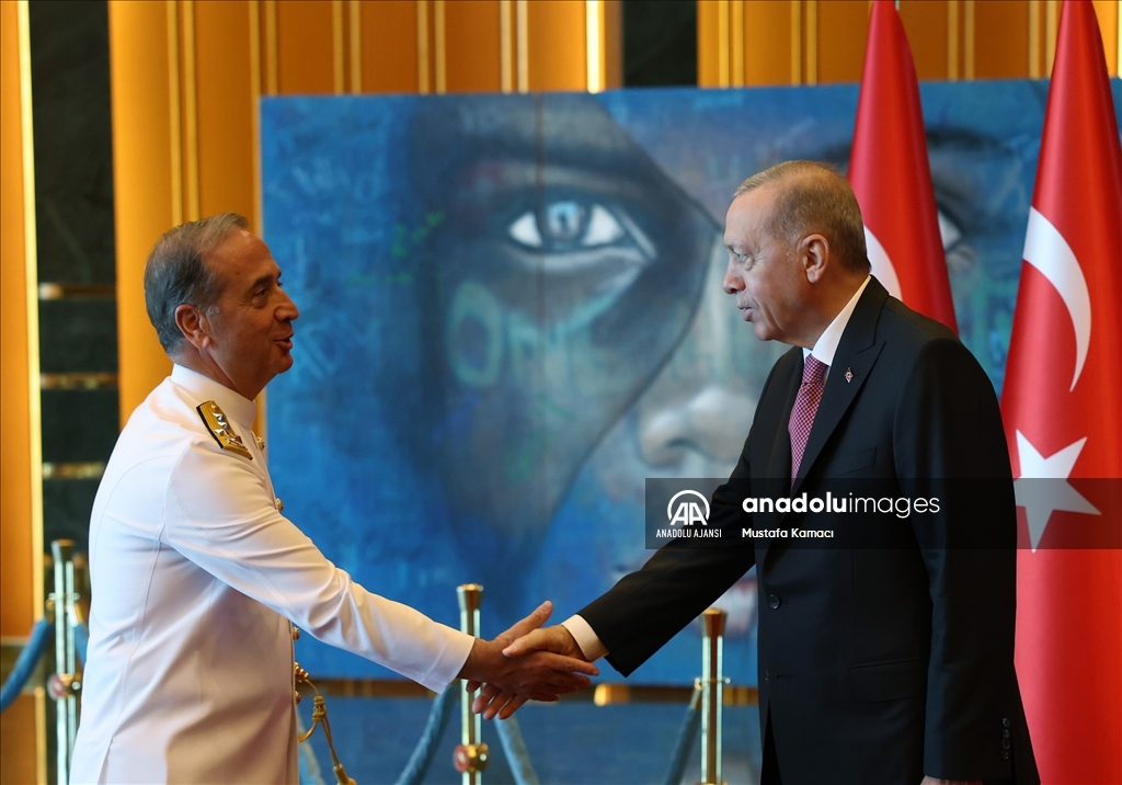 Cumhurbaşkanı Erdoğan, Büyük Zafer'in 101'inci yılı dolayısıyla tebrikleri kabul etti