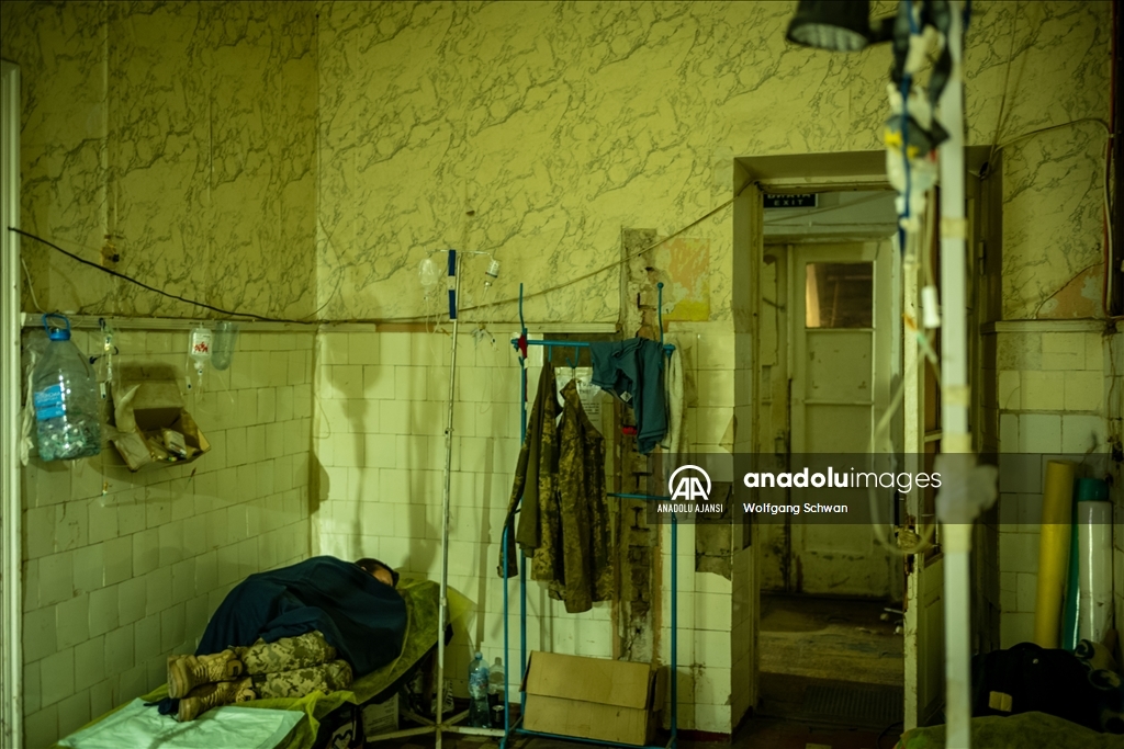 Bahmut kentinde hastalar tedavi ediliyor