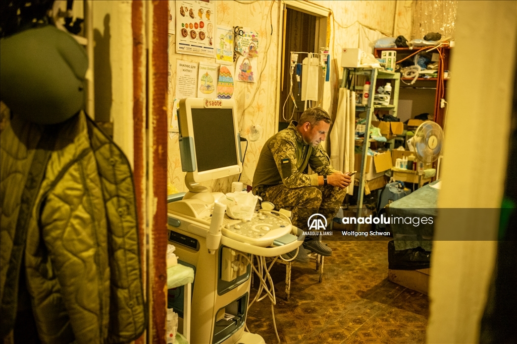 Bahmut kentinde hastalar tedavi ediliyor