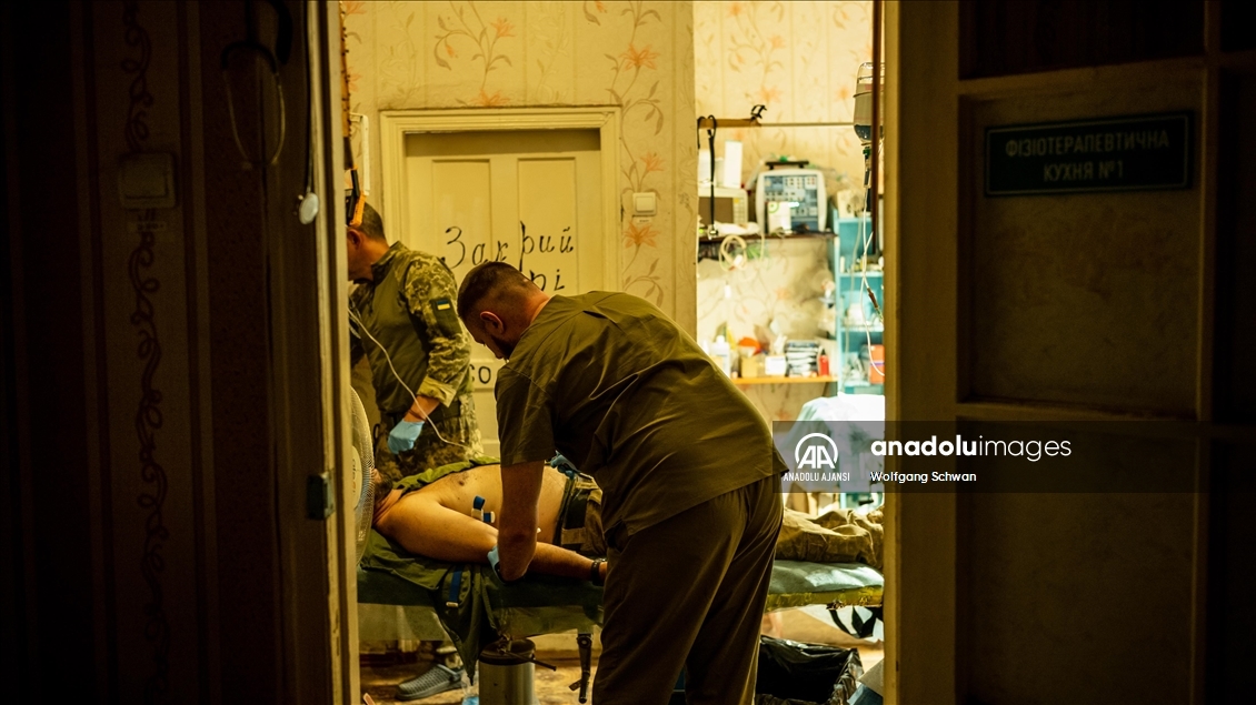 Bahmut kentinde hastalar tedavi ediliyor