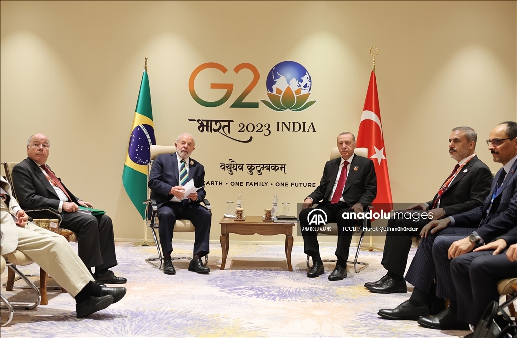 Cumhurbaşkanı Recep Tayyip Erdoğan, Brezilya Devlet Başkanı Luiz Inacio Lula da Silva ile görüştü