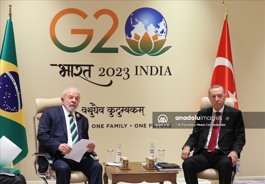 أردوغان يلتقي الرئيس البرازيلي في نيودلهي