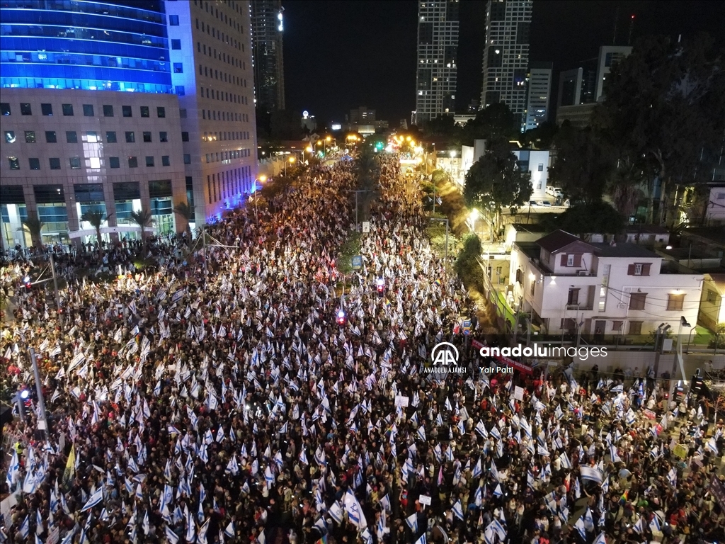 İsrail'de "yargı reformu" protestoları 36. haftada da devam etti