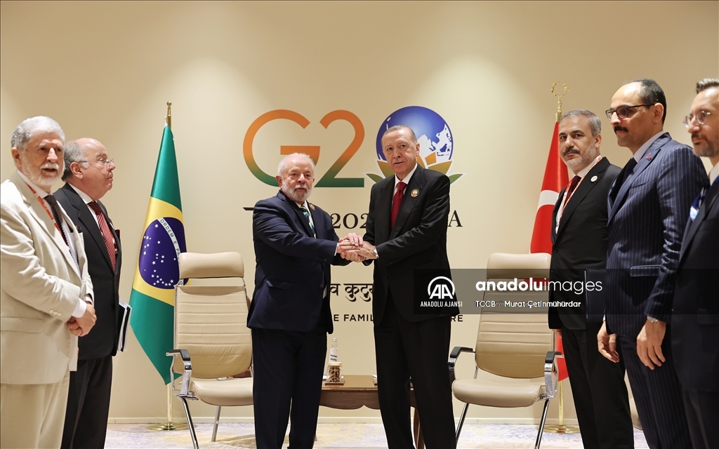 Cumhurbaşkanı Recep Tayyip Erdoğan, Brezilya Devlet Başkanı Luiz Inacio Lula da Silva ile görüştü