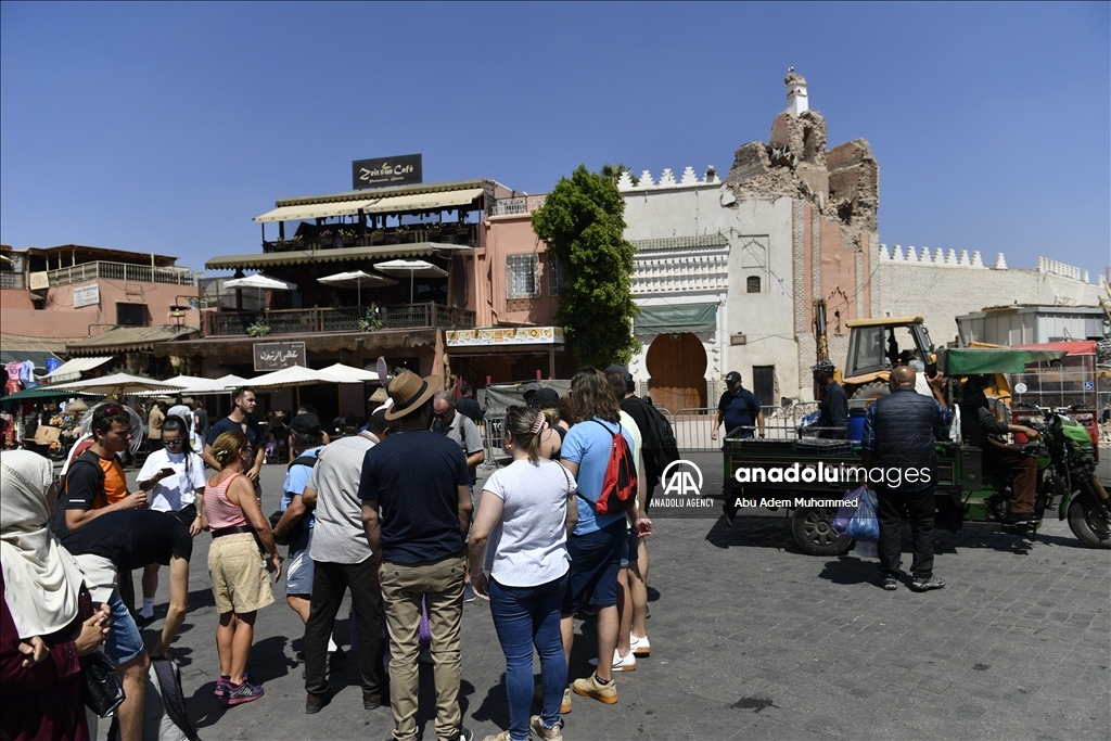 Aftermath of the powerful earthquake in Morocco