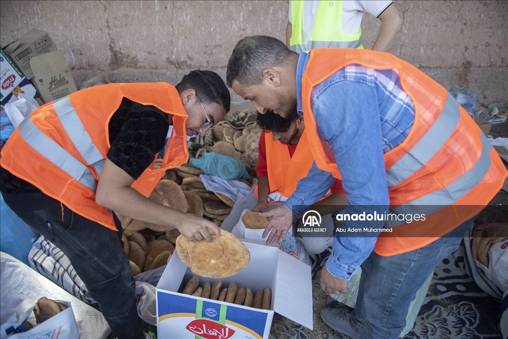 Aftermath of the powerful earthquake in Morocco