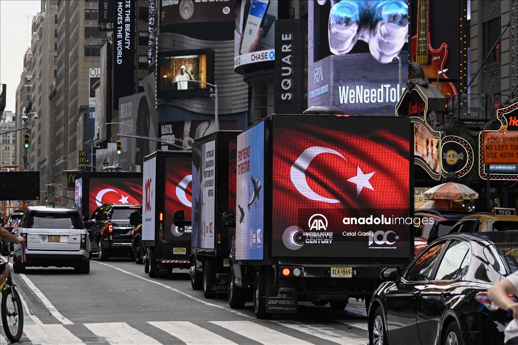 LED screen trucks promote 'Century of Turkiye' vision in New York City ahead of UN General Assembly