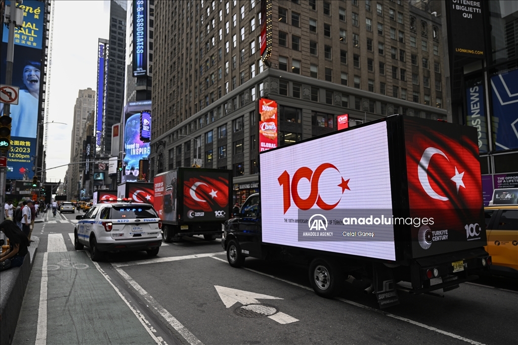 LED screen trucks promote 'Century of Turkiye' vision in New York City ahead of UN General Assembly