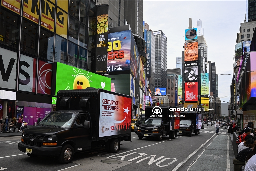 LED screen trucks promote 'Century of Turkiye' vision in New York City ahead of UN General Assembly