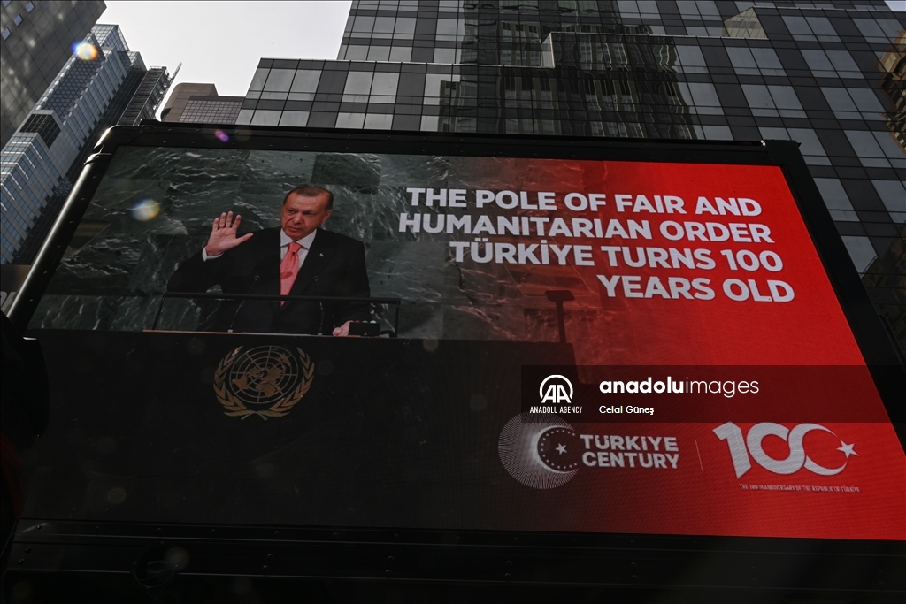 LED screen trucks promote 'Century of Turkiye' vision in New York City ahead of UN General Assembly