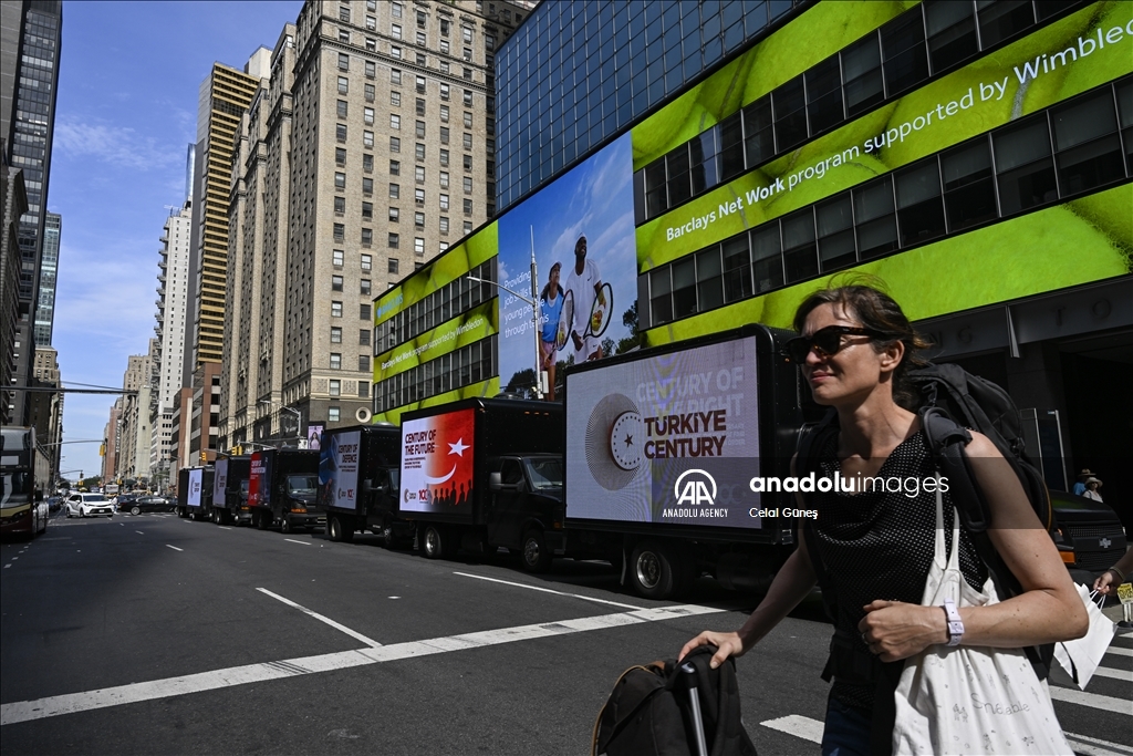 LED screen trucks promote 'Century of Turkiye' vision in New York City ahead of UN General Assembly