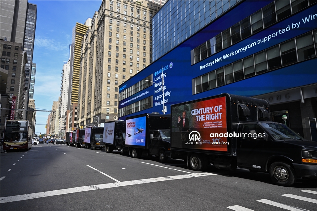 LED screen trucks promote 'Century of Turkiye' vision in New York City ahead of UN General Assembly