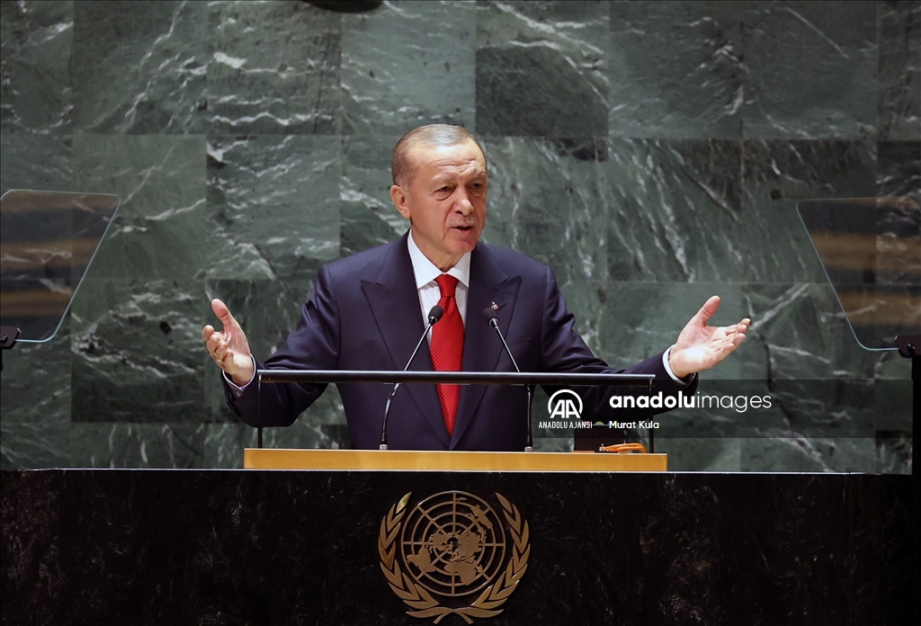 Cumhurbaşkanı Erdoğan, BM'nin 78’nci Genel Kurulunda katılımcılara hitap etti